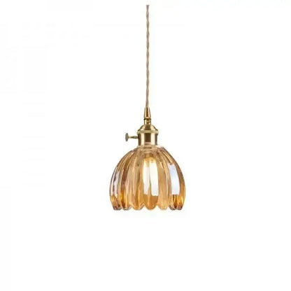 Beautiful Floral Glass Pendant Light