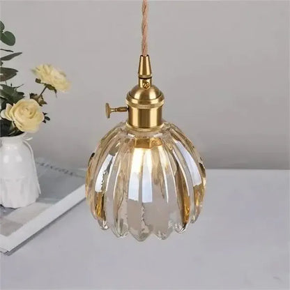 Beautiful Floral Glass Pendant Light