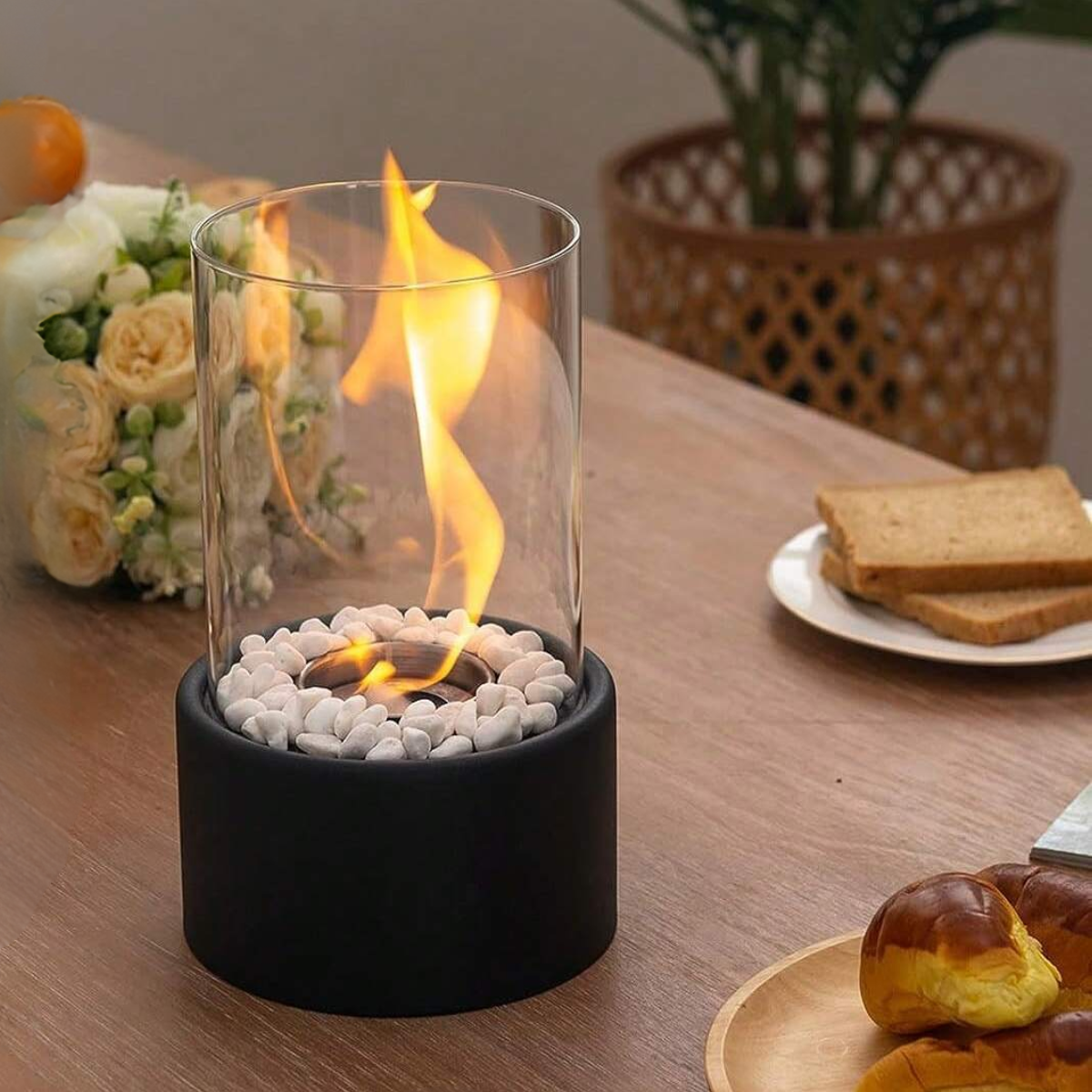 Clean Burning Glass Tabletop Bioethanol Fireplace