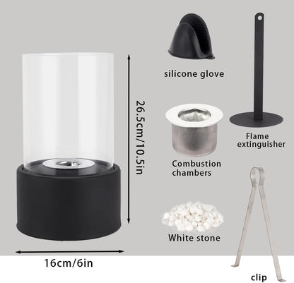 Clean Burning Glass Tabletop Bioethanol Fireplace