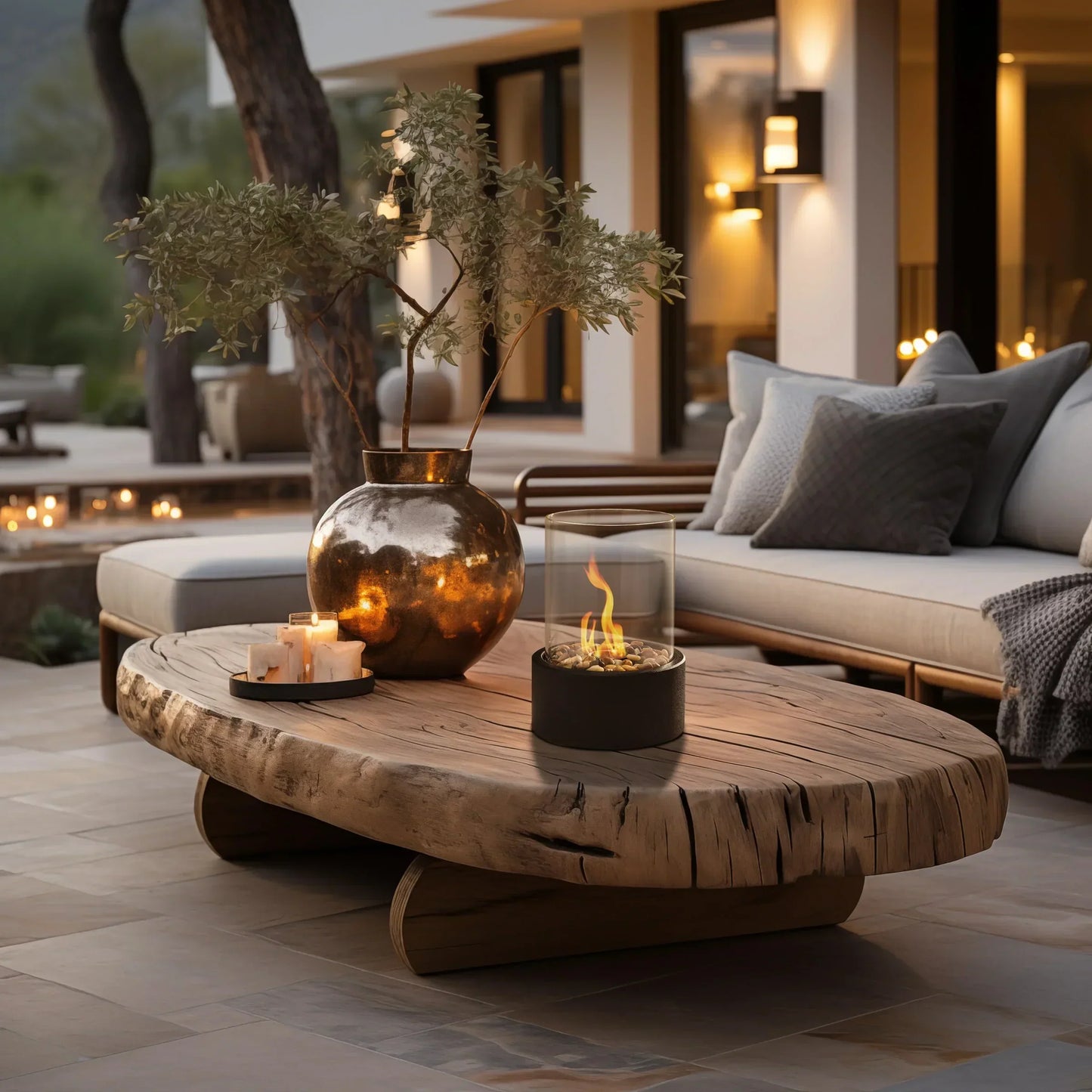 Clean Burning Glass Tabletop Bioethanol Fireplace