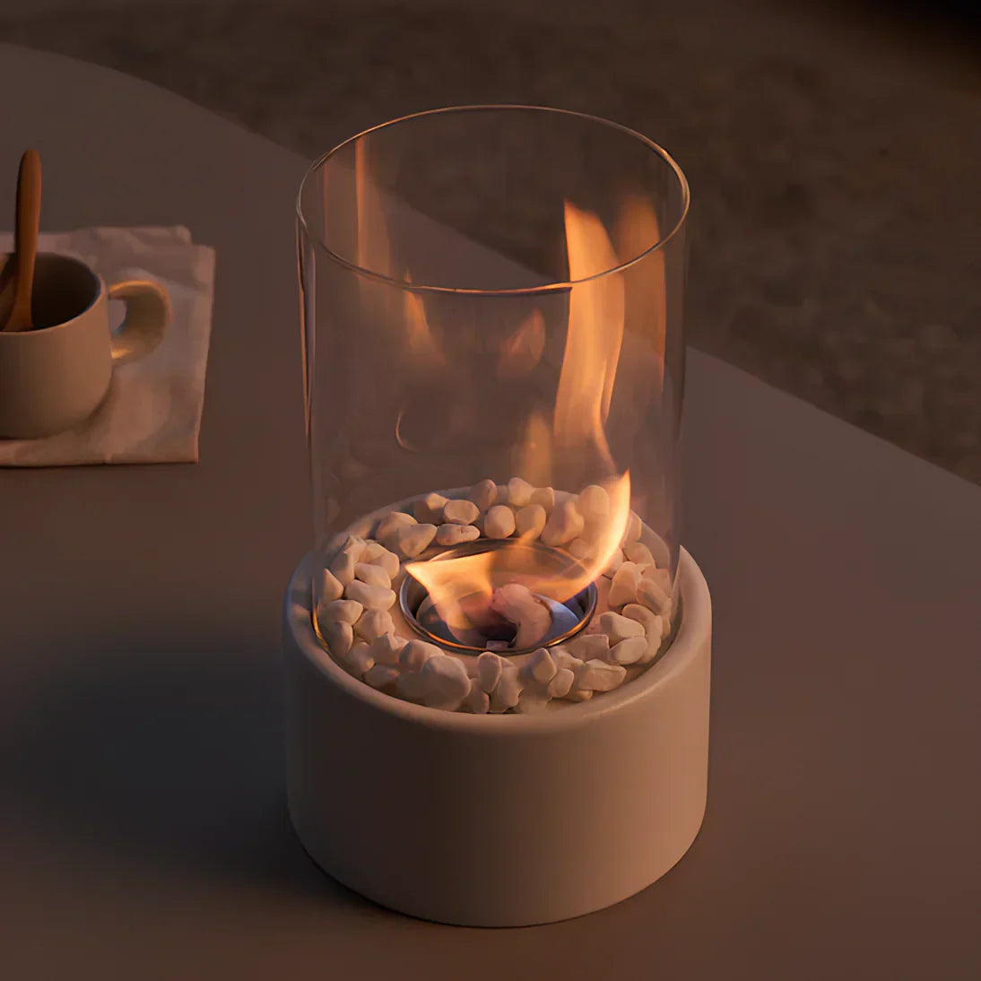 Clean Burning Glass Tabletop Bioethanol Fireplace