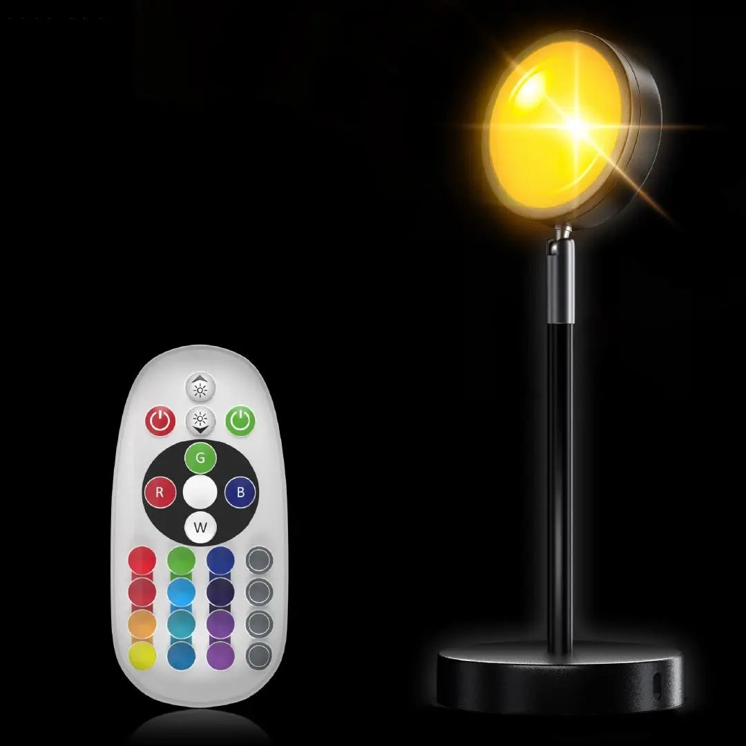 Warm Color LED Projector with Sunset Effect Remote