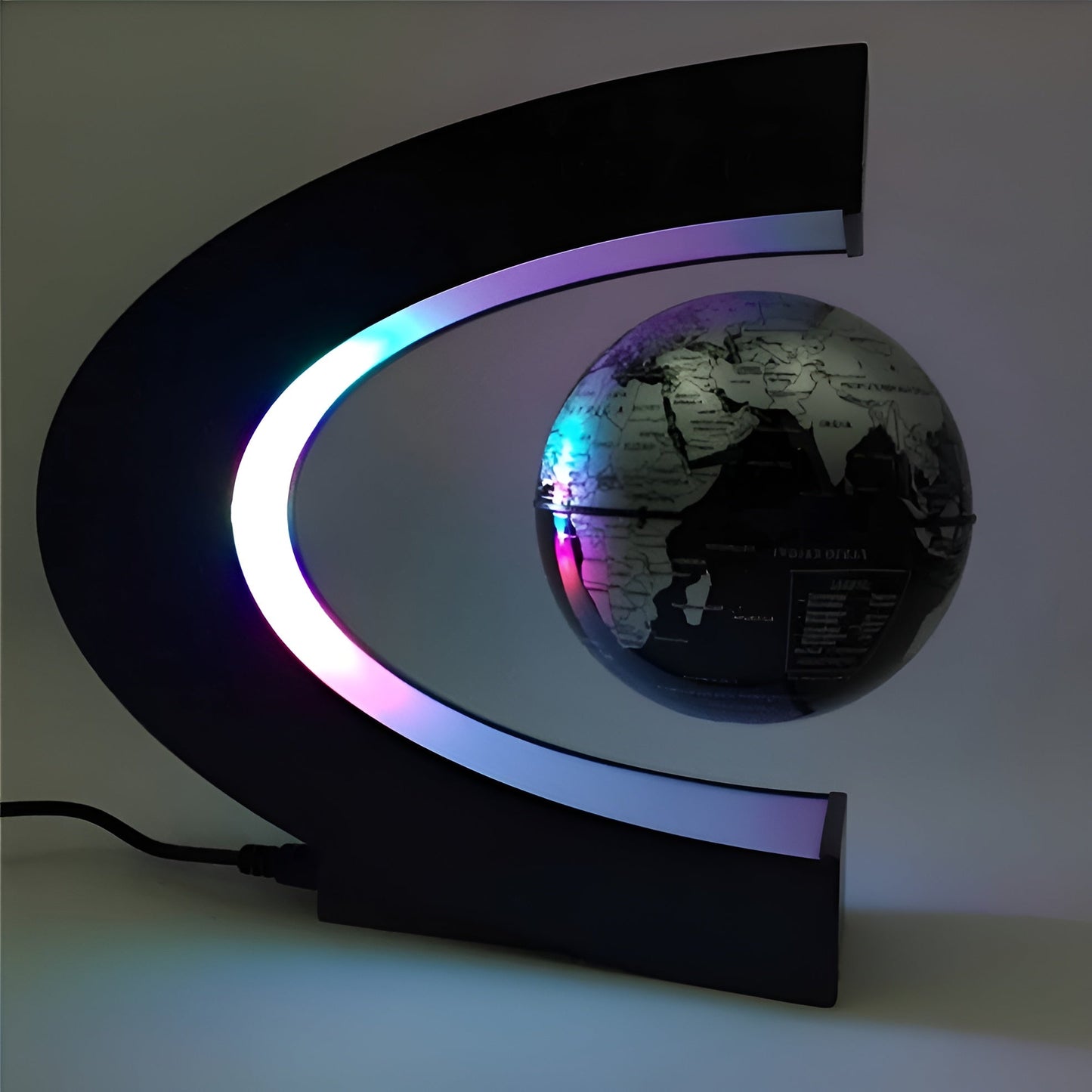 Colorful Glow Globe with LED Light and Interactive Map