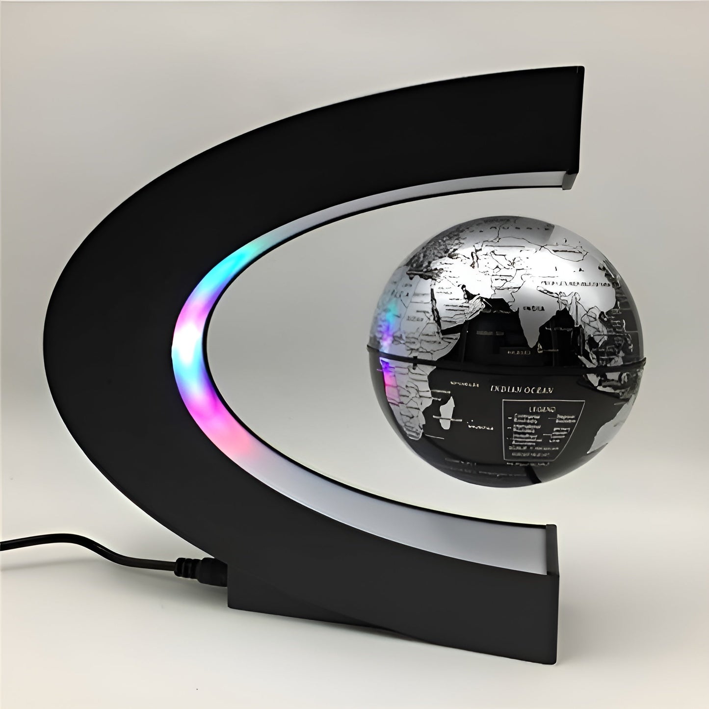 Colorful Glow Globe with LED Light and Interactive Map