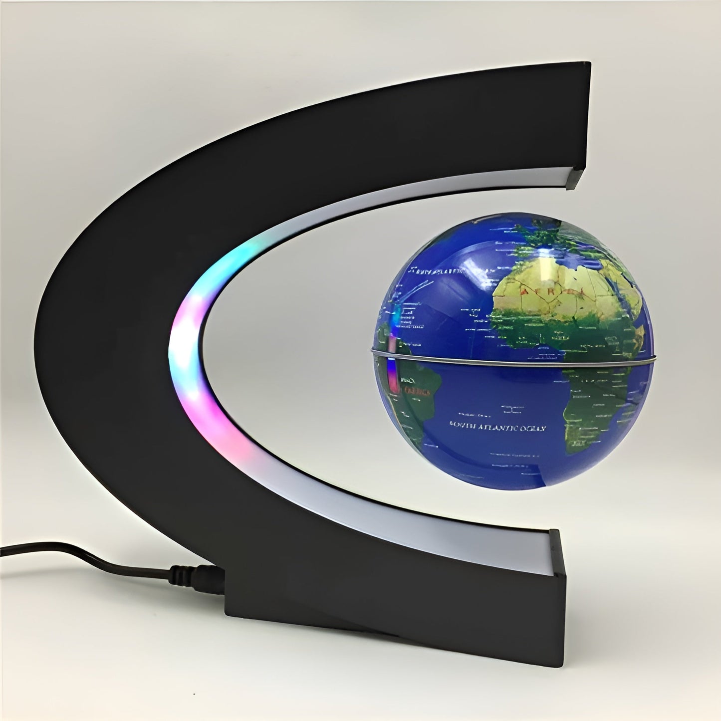 Colorful Glow Globe with LED Light and Interactive Map