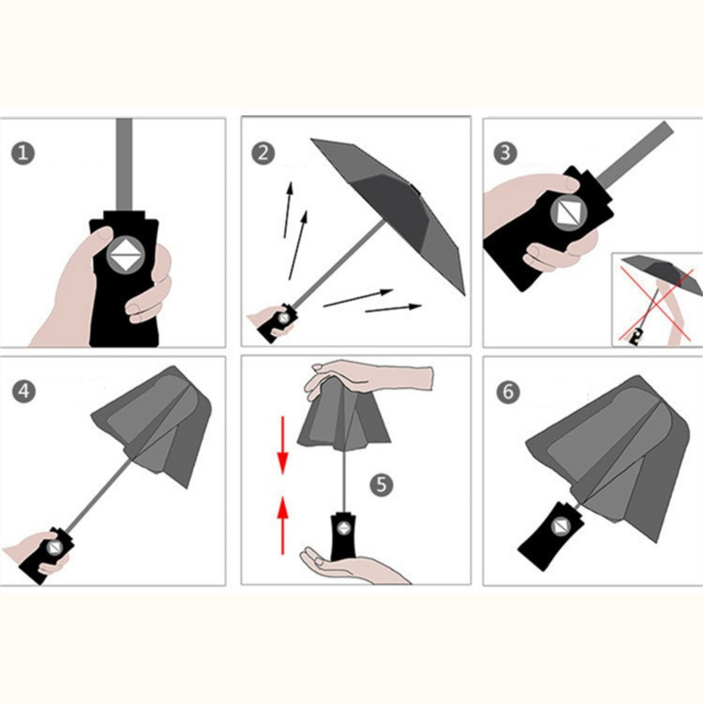 Waterproof Compact Automatic Sun Umbrella