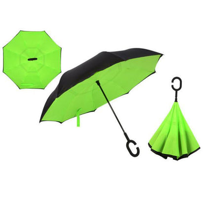Windproof Reversible Handsfree Compact Umbrella