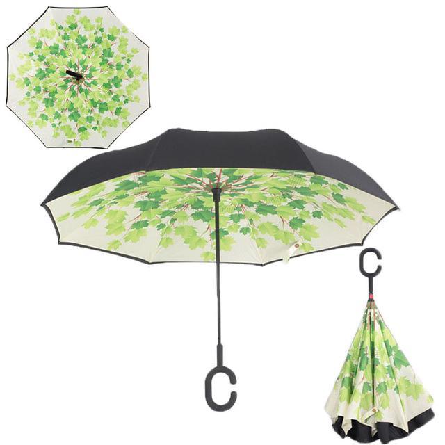 Windproof Reversible Handsfree Compact Umbrella
