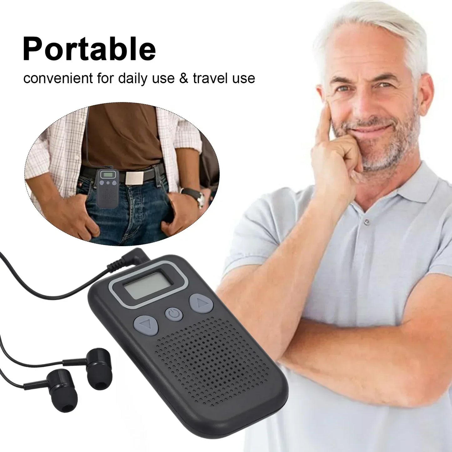 Easy to Use Personal Sound Amplifier for Seniors