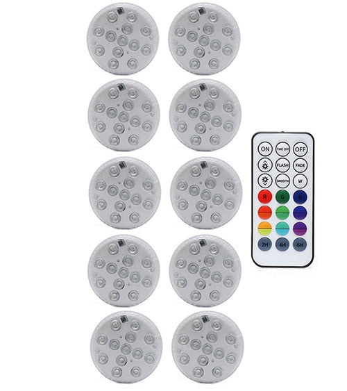 Colorful LED Waterproof Lamp with Free Remote