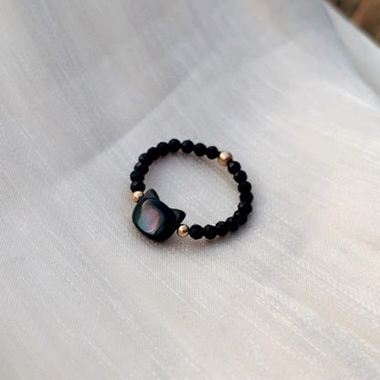 Lucky Charm Gold Cat Ring