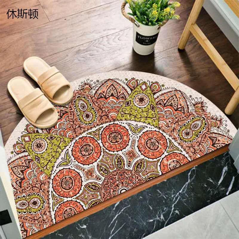 Befez | Rustic Anti-Slip Half Circle Door Mat