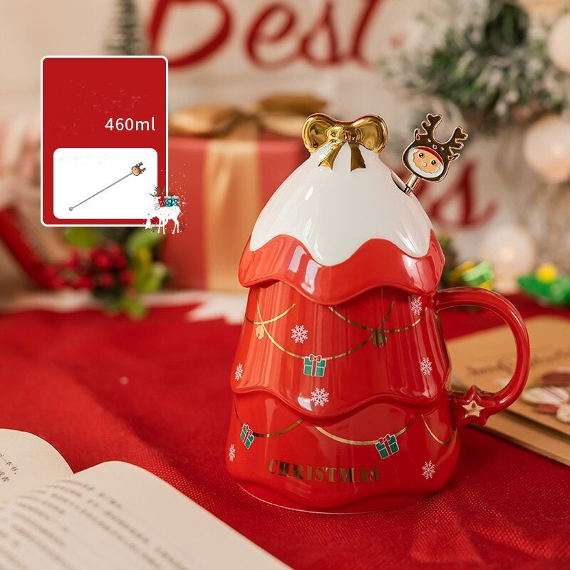 Colorful 3D Holiday Christmas Tree Coffee Mug