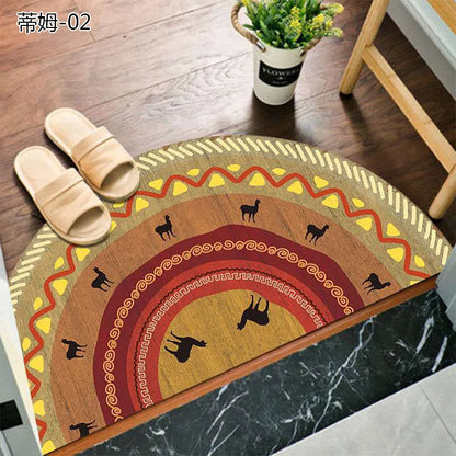Befez | Rustic Anti-Slip Half Circle Door Mat