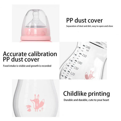 Befez | Baby Training Bottle with Handles - Soft Silicone Teat & Fun Designs