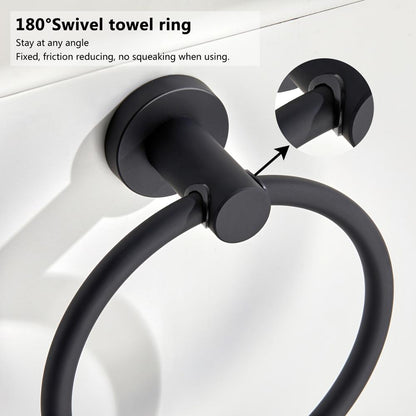 Modern Chrome Towel Ring Holder