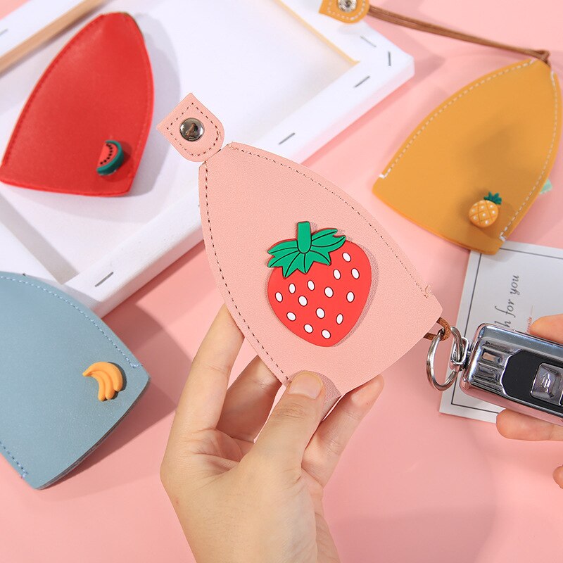 Colorful Fruit Leather Keychain Holder