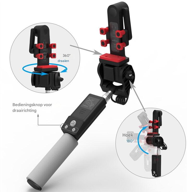 Compact Bluetooth Selfie Stick with 360 Rotation