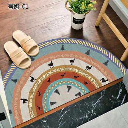 Befez | Rustic Anti-Slip Half Circle Door Mat - Befez
