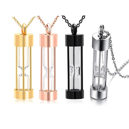 Timeless Sand Timer Glass Pendant