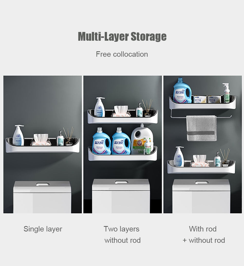 Space Saving Wall Shelf for Bathroom Storage
