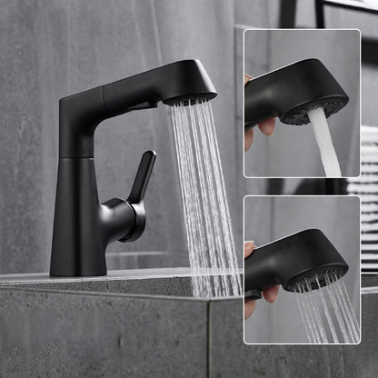 Chrome Kitchen Faucet With Pull Out Spray Nozzle