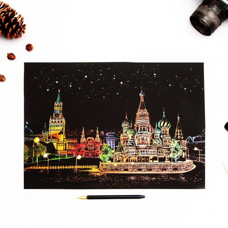 Colorful Create Your Own Scratch Art Kit