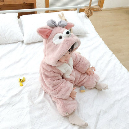 Adorable Plush Animal Onesie Costume for Babies