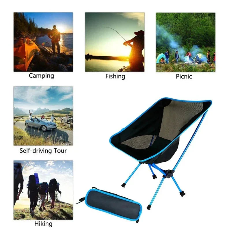 Portable Camping Chair and Beach Blanket Combo Set