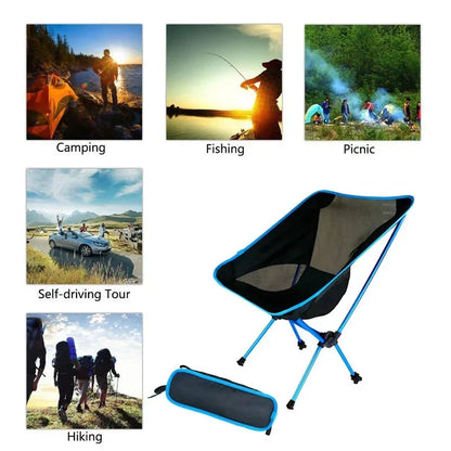 Portable Camping Chair and Beach Blanket Combo Set