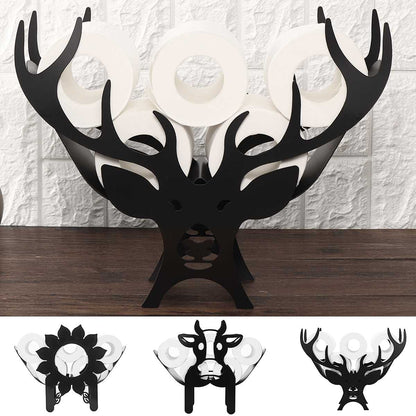 Fun Animal Iron Toilet Paper Holder with Storage