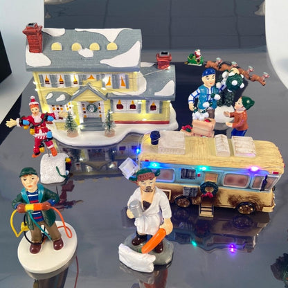 Small Christmas Village Table Decoration