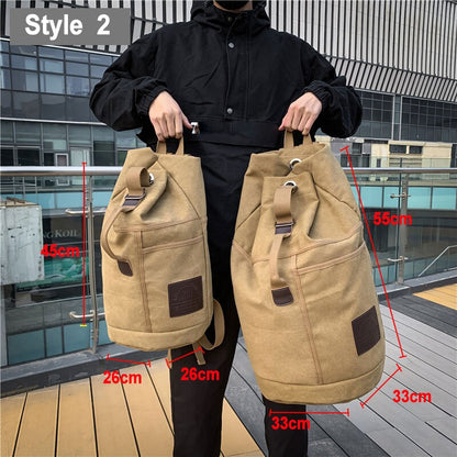 Versatile Travel Canvas Tote Backpack Bag