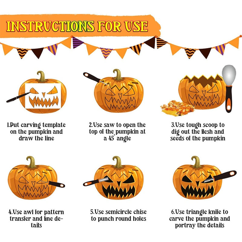 Complete Pumpkin Carving Tool Set