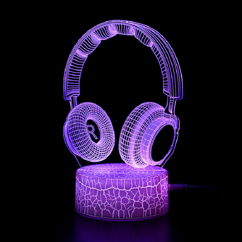 Colorful 3D Bedroom Table Lamp