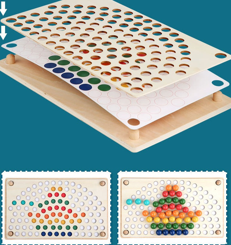 Colorful Wooden Learning Puzzle Board