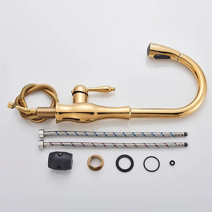 Premium Gold Finish Kitchen Sink Faucet