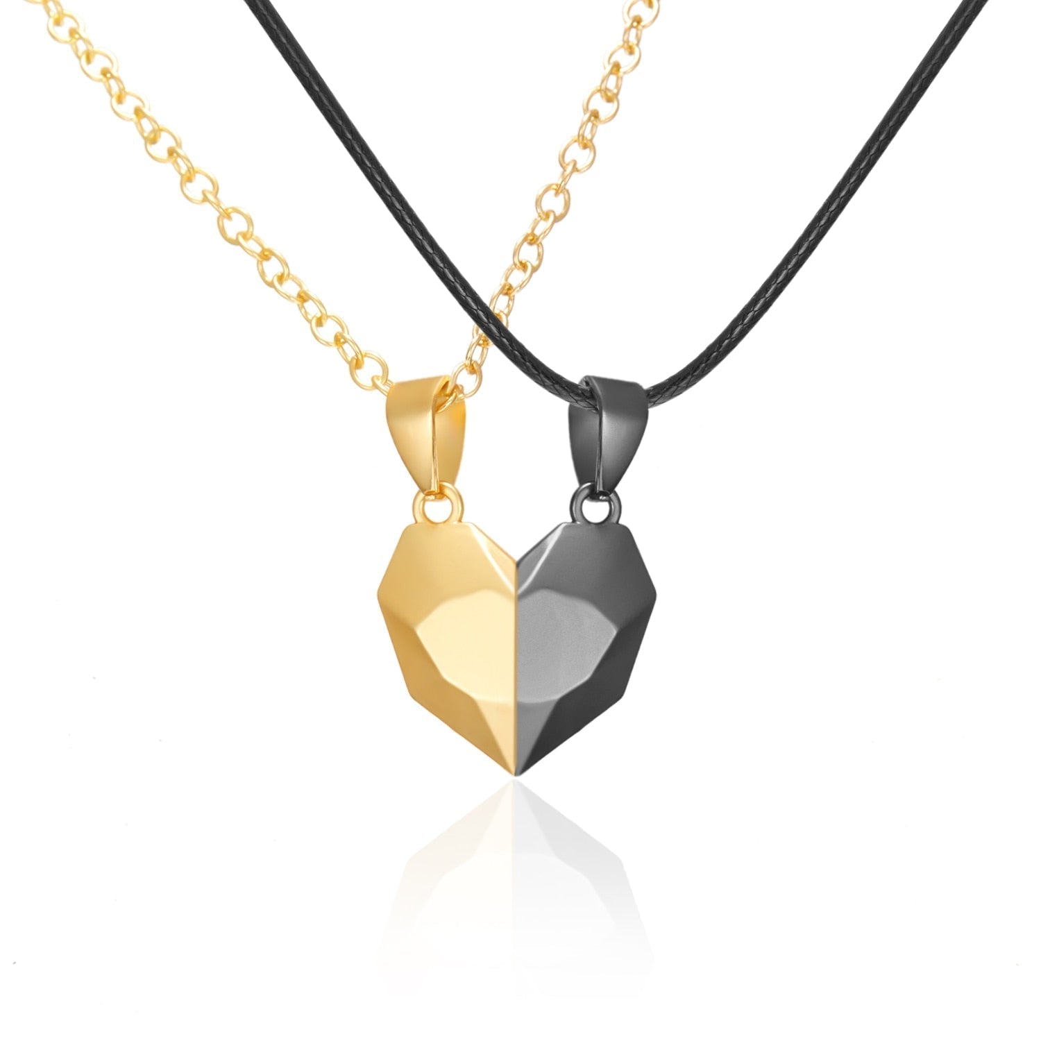 Romantic Magnet Lovers Heart Necklace - Befez