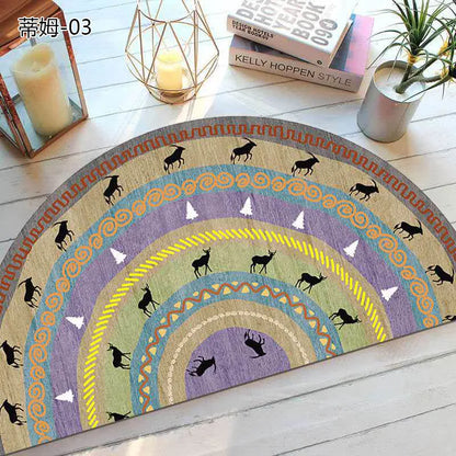 Befez | Rustic Anti-Slip Half Circle Door Mat