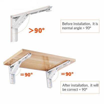 Space-Saving Wall Mount Folding Shelf Bracket