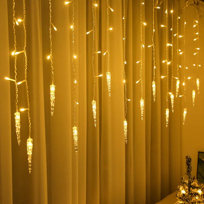 Warm White Outdoor LED String Lights Curtain