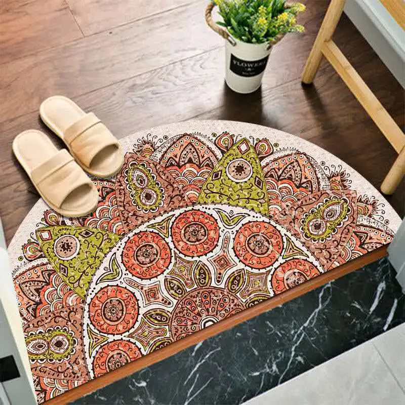 Befez | Rustic Anti-Slip Half Circle Door Mat