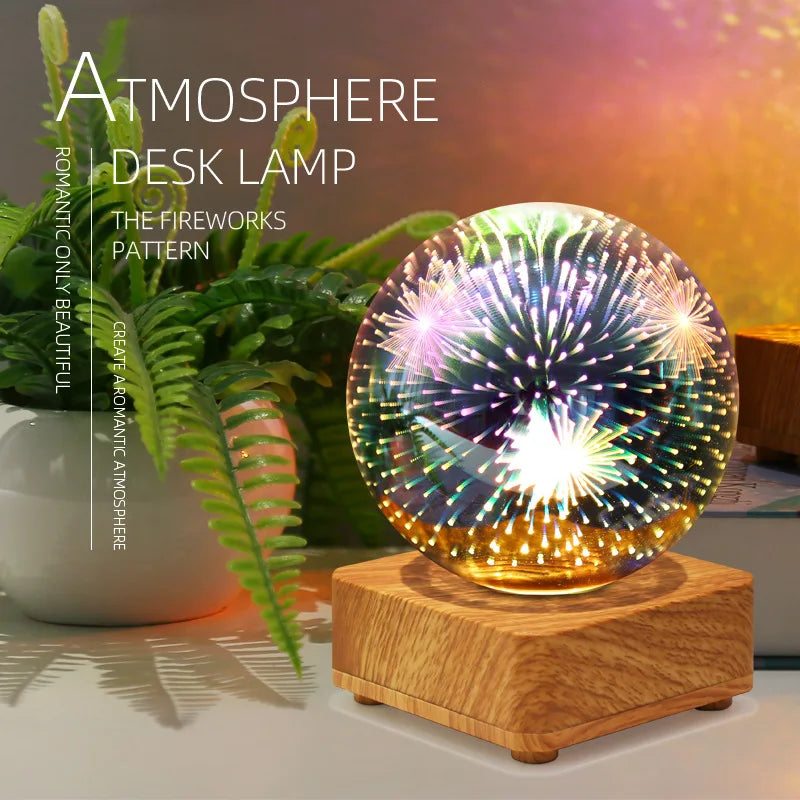 Colorful 3D Star Night Lamp with USB LED Light