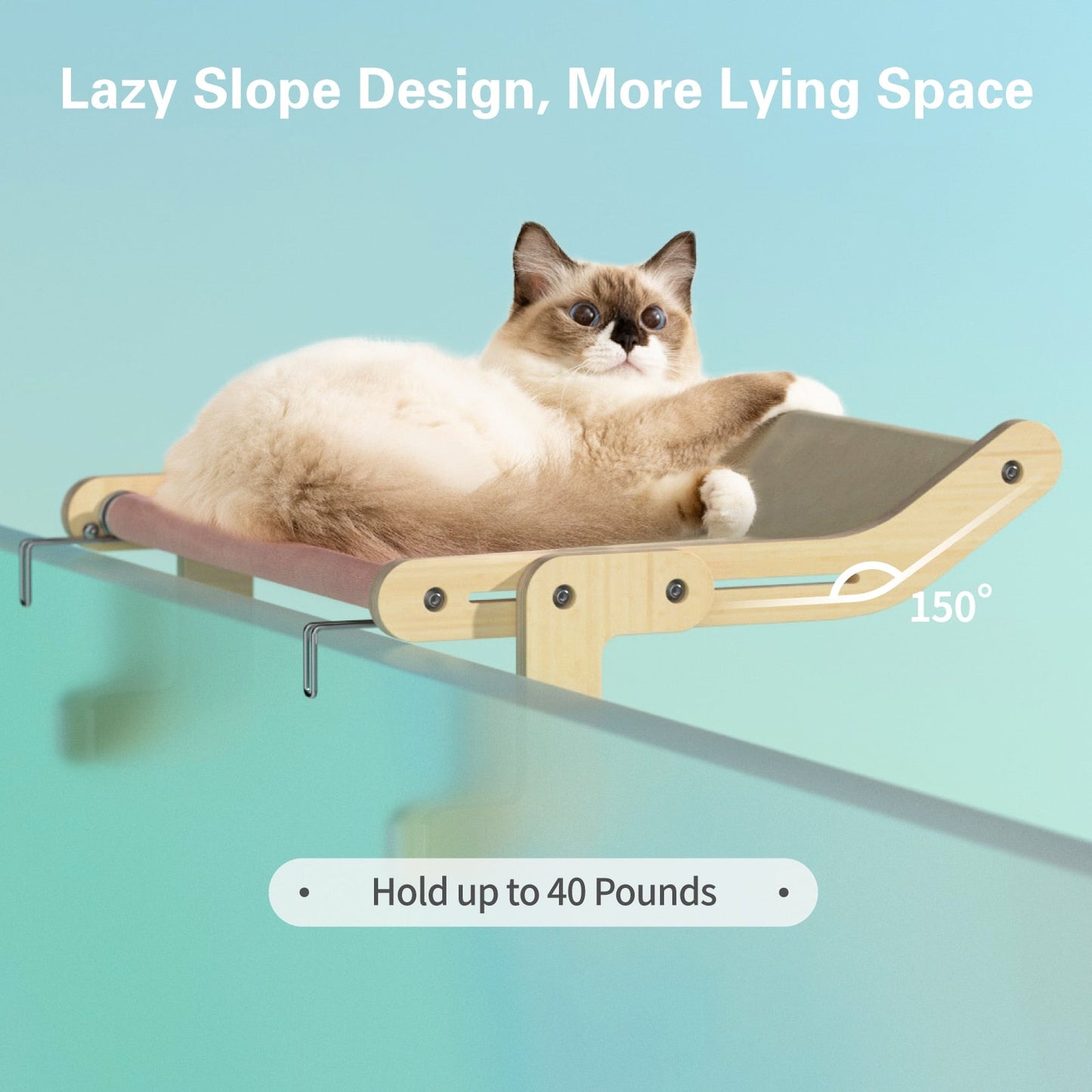 Cozy Pet Wooden Window Perch Bed
