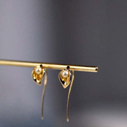 Beautiful Floral Drop Chain Earrings