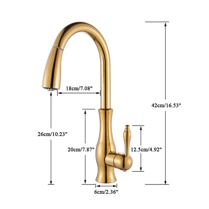 Premium Gold Finish Kitchen Sink Faucet