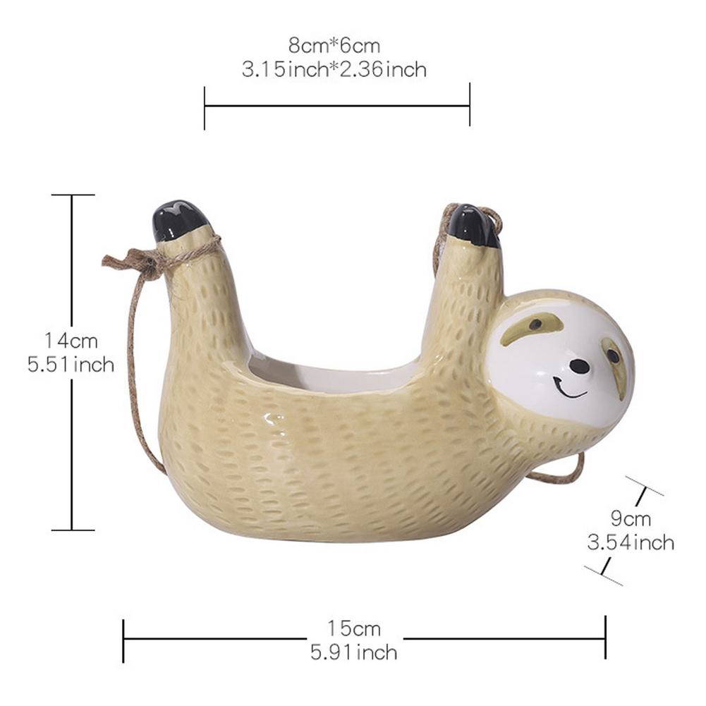Colorful Sloth Planter Pot