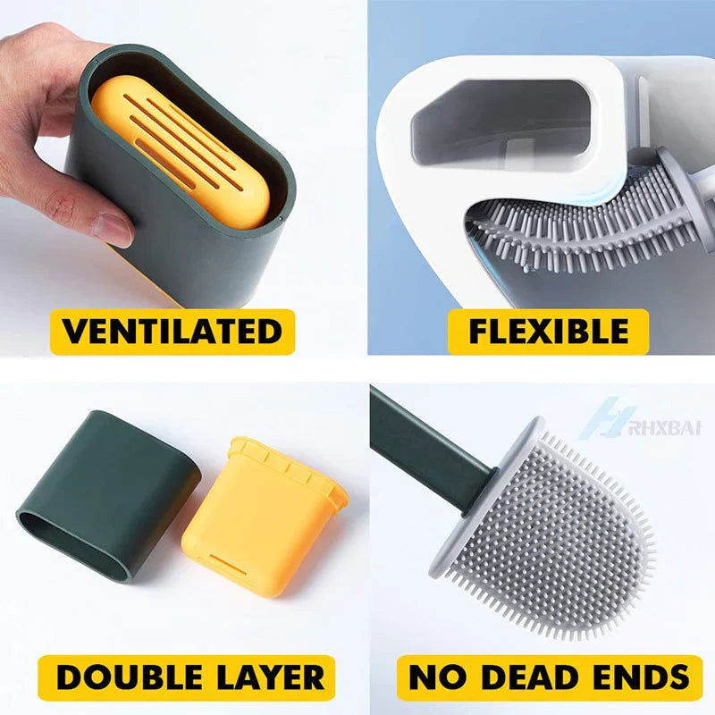 Soft Bristle Toilet Brush for Easy Cleaning