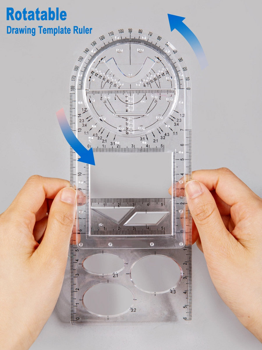 Modern Geometric Pattern Straight Edge Ruler